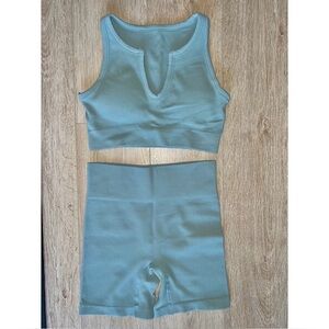 Women’s Active Set - Crop Tank & High-Waist Shorts